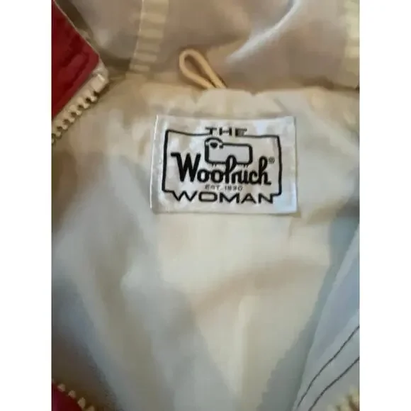 Vintage Woolrich Hooded Anorak: Red Lined Parka, Women's 1980's 1990's, pockets